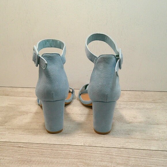 Allegra K Women's Open Toe High Chunky Heel Buckle Ankle Strap Sandals Size 7 - Picture 8 of 10